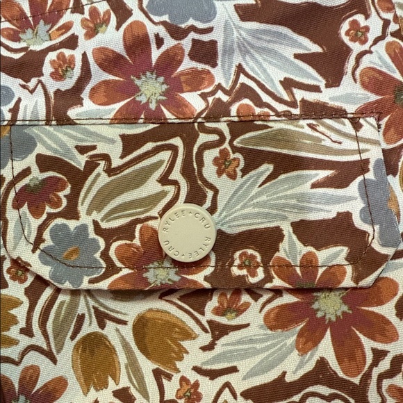 Rylee + Cru Floral Kids Puffer Jacket - Brown and Red - Picture 3 of 5